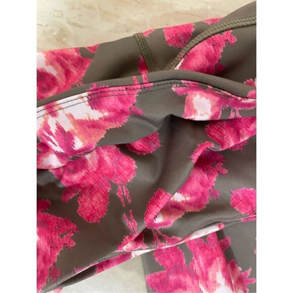 NWOT Free People Leggings Dusty Military Pink Floral Combo, S - Picture 5 of 7
